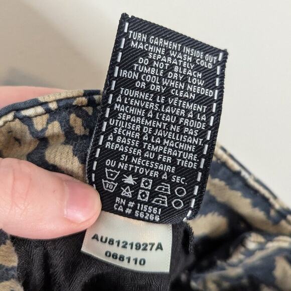 7 For All Mankind 7FAM The Ankle Skinny Jeans Royal Leopard Print Size 25 - Picture 9 of 10